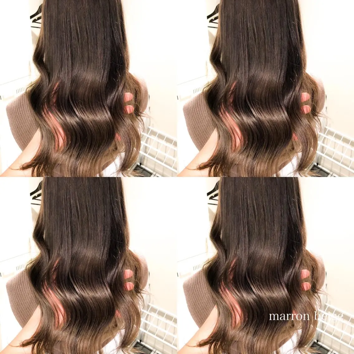 セミロング カラー ヘアカラー トリートメント ハイトーン×レイヤー カットTAKUMIのヘアスタイル