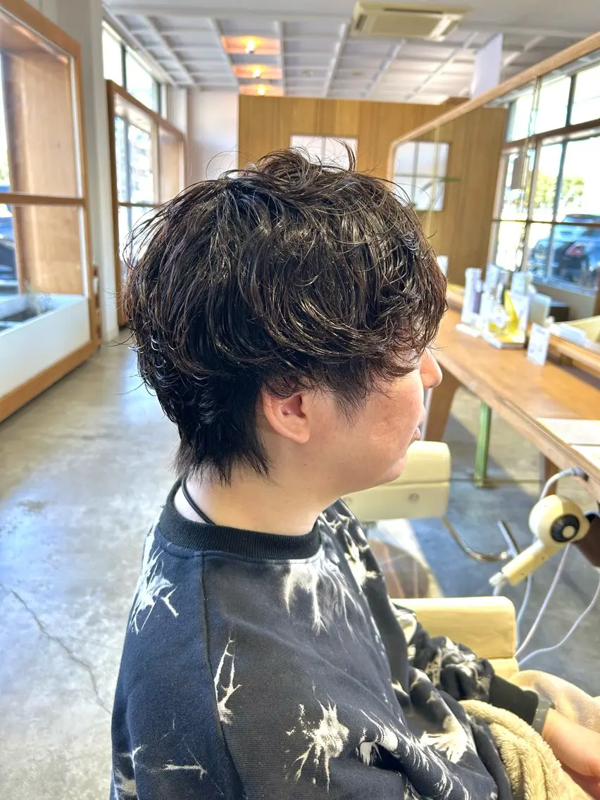 ショート パーマ メンズ メンズパーマ カット パーマ 佐藤 悠生 メンズパーマ.カットのヘアスタイル