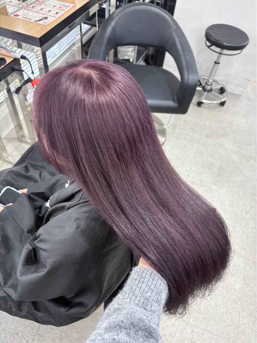 ロング ピンクラベンダー ヘアカラー miku/ラベンダー 透明感カラー🪻❤︎のヘアスタイル