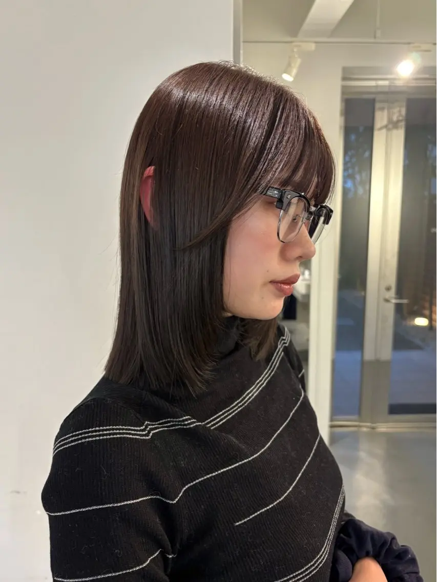 ミディアム カラー カット ヘアカラー トリートメント 村田 りょうやのヘアスタイル