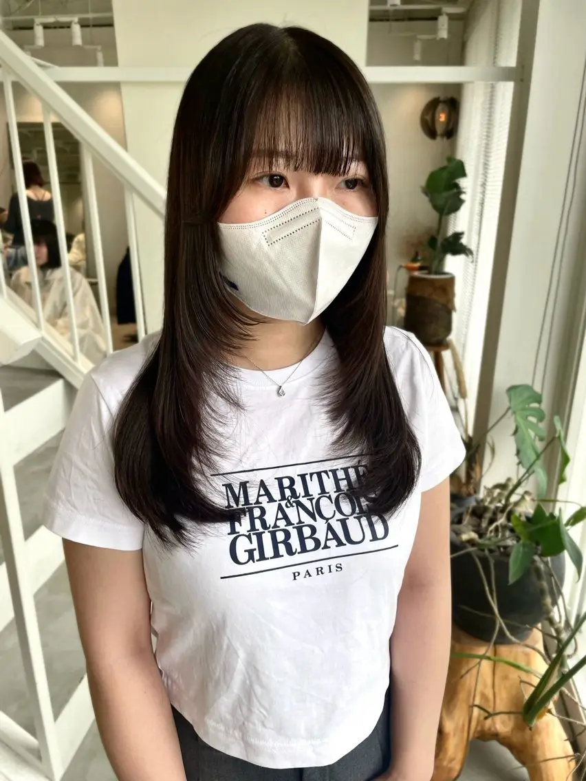 ロング カラー カット 林 千聖のヘアスタイル