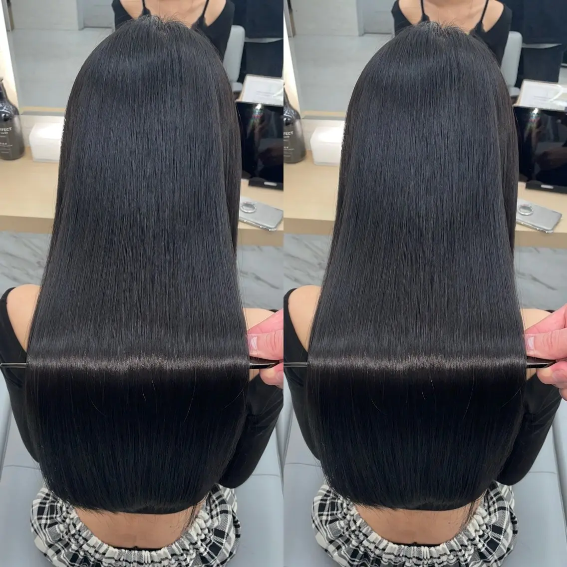 ロング カット ヘアカラー 縮毛矯正 トリートメント 今話題の艶髪矯正 美艶カラー/FUKAのヘアスタイル