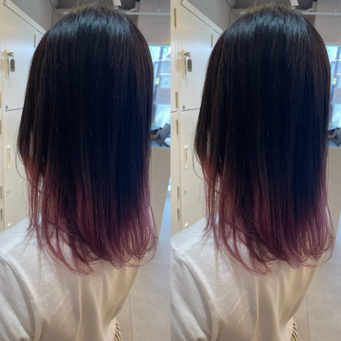 ミディアム カラー カット ヘアカラー トリートメント ヘアセット ブリーチ無しダブル カラー🦕まどかのヘアスタイル