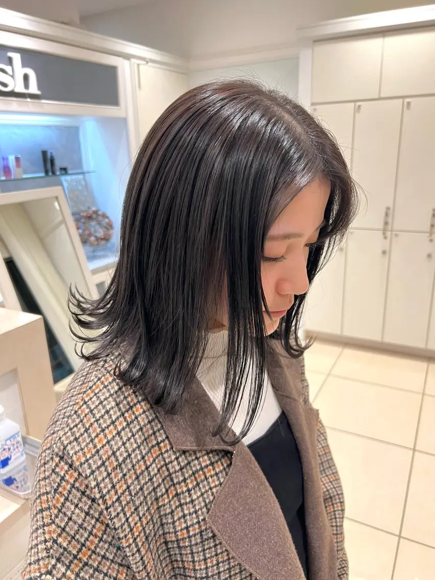 ミディアム カット ヘアカラー 💫副店長💫 篠崎 はやとのヘアスタイル