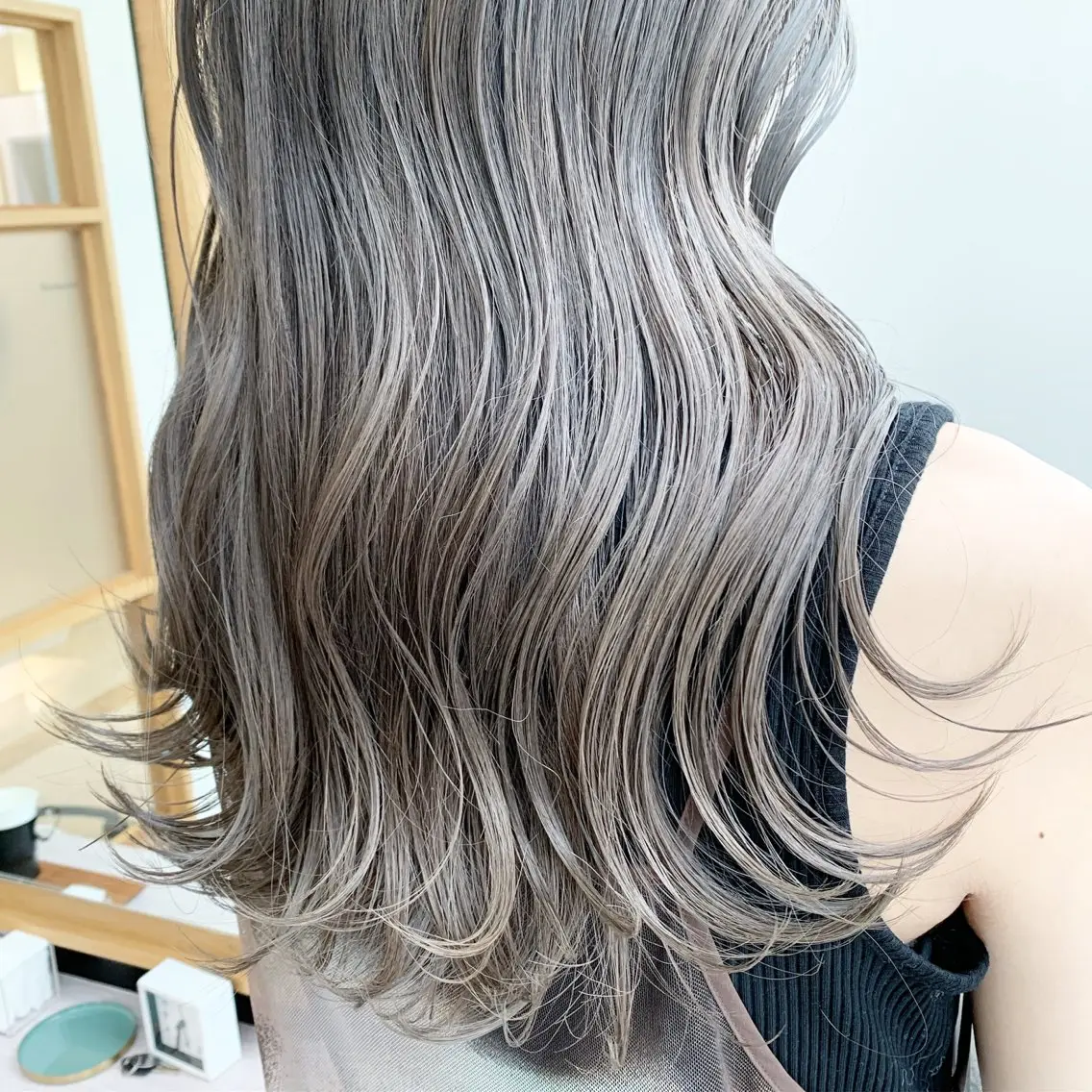 ミディアム カラー グレージュ ヘアカラー フリーランス　美容師 cayocoのヘアスタイル
