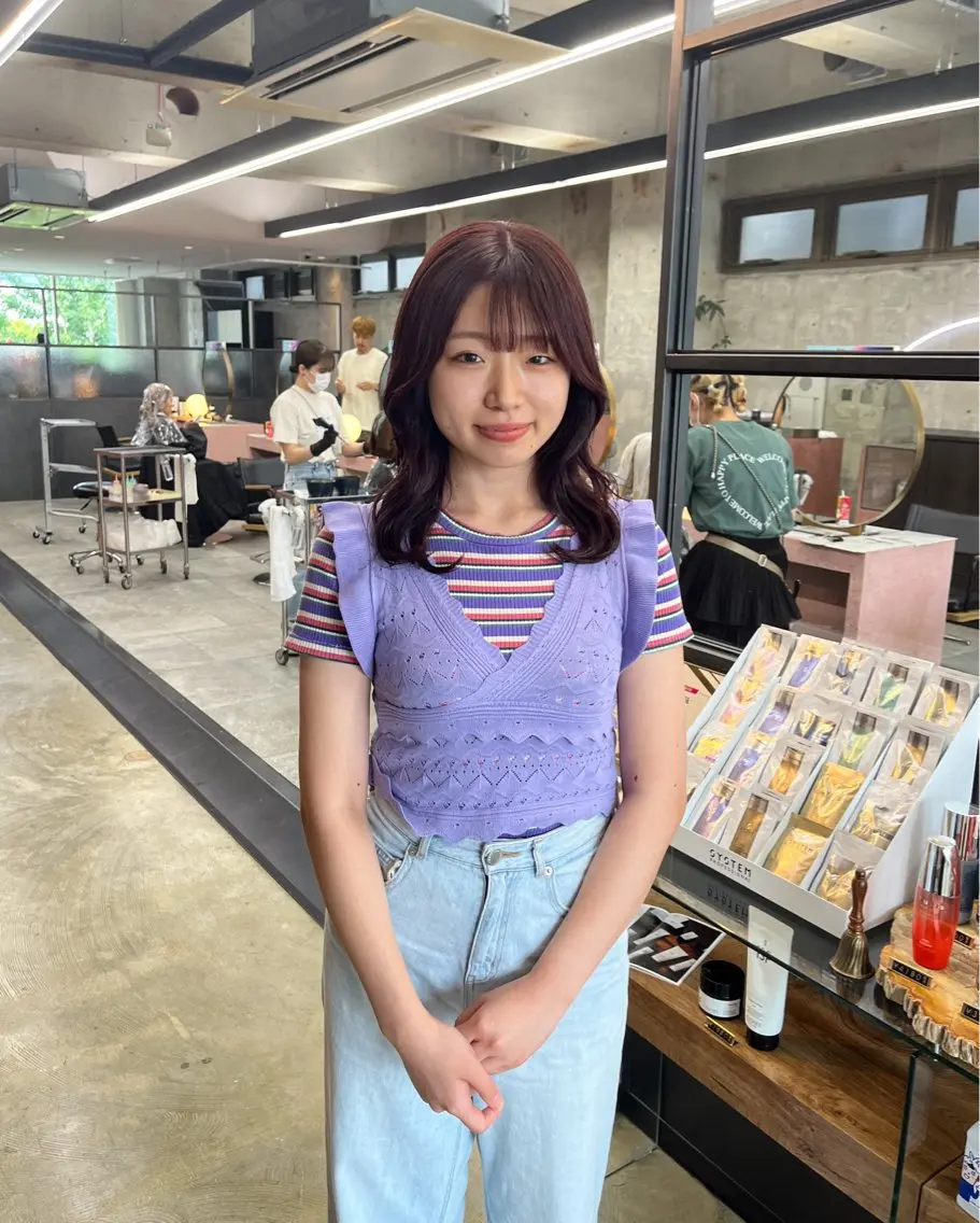 セミロング カット ヘアカラー トリートメント 中江 友哉のヘアスタイル