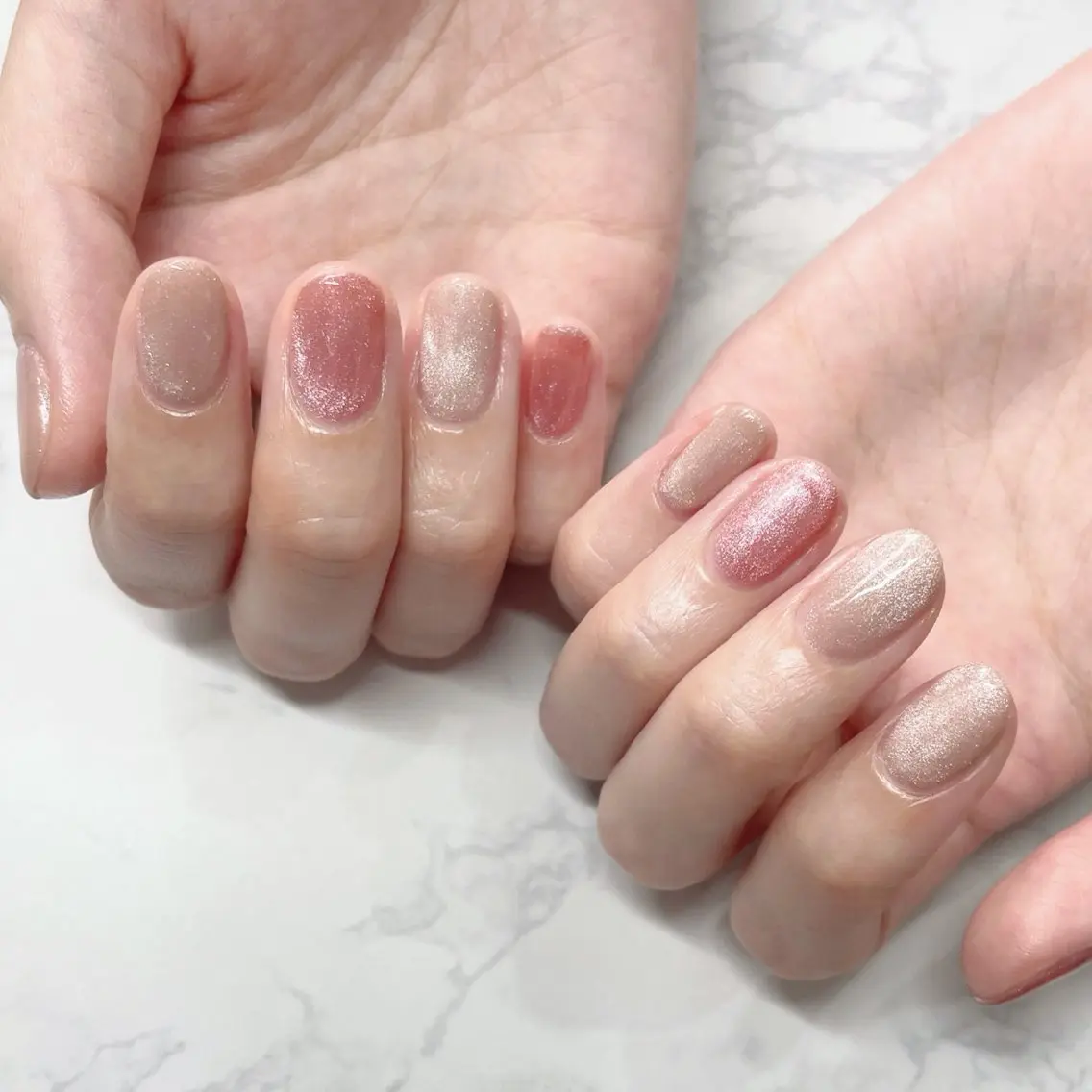 ネイル キラキラネイル マグネットネイル mina Nailのネイルデザイン