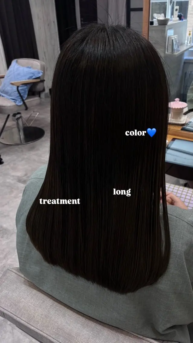 ロング ヘアカラー 縮毛矯正✨髪質改善 🤍佐々木彩衣のヘアスタイル