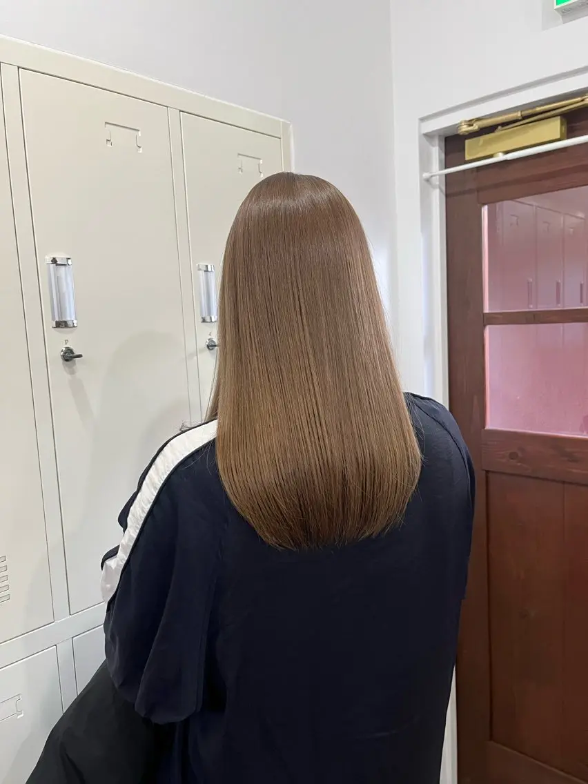 セミロング カラー Sanaダブルカラー ✨️パルコ徒歩1分のヘアスタイル