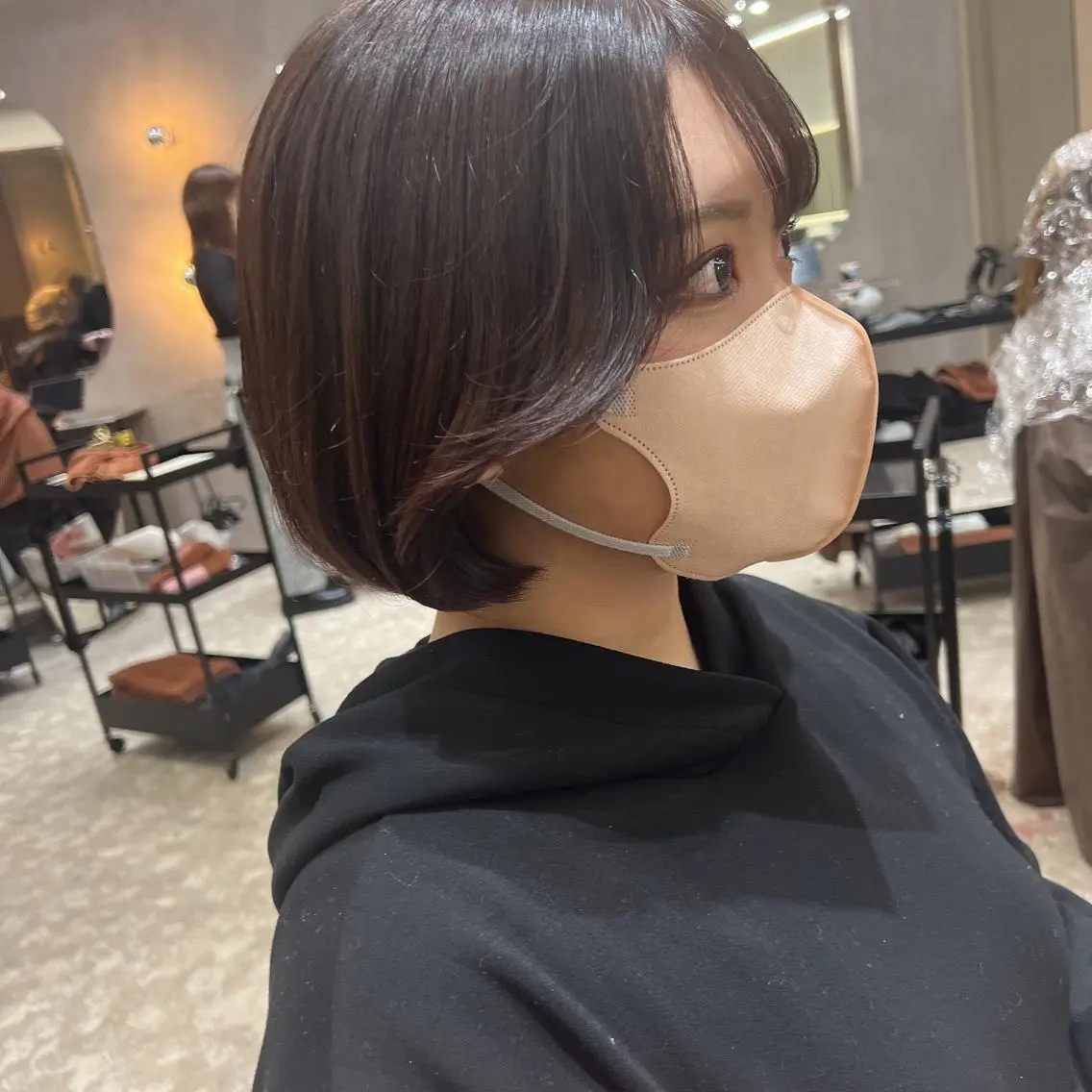 ショート ヘアカラー トリートメント ヘアセット 艶カラー💎 髪質改善🎈アトワのヘアスタイル