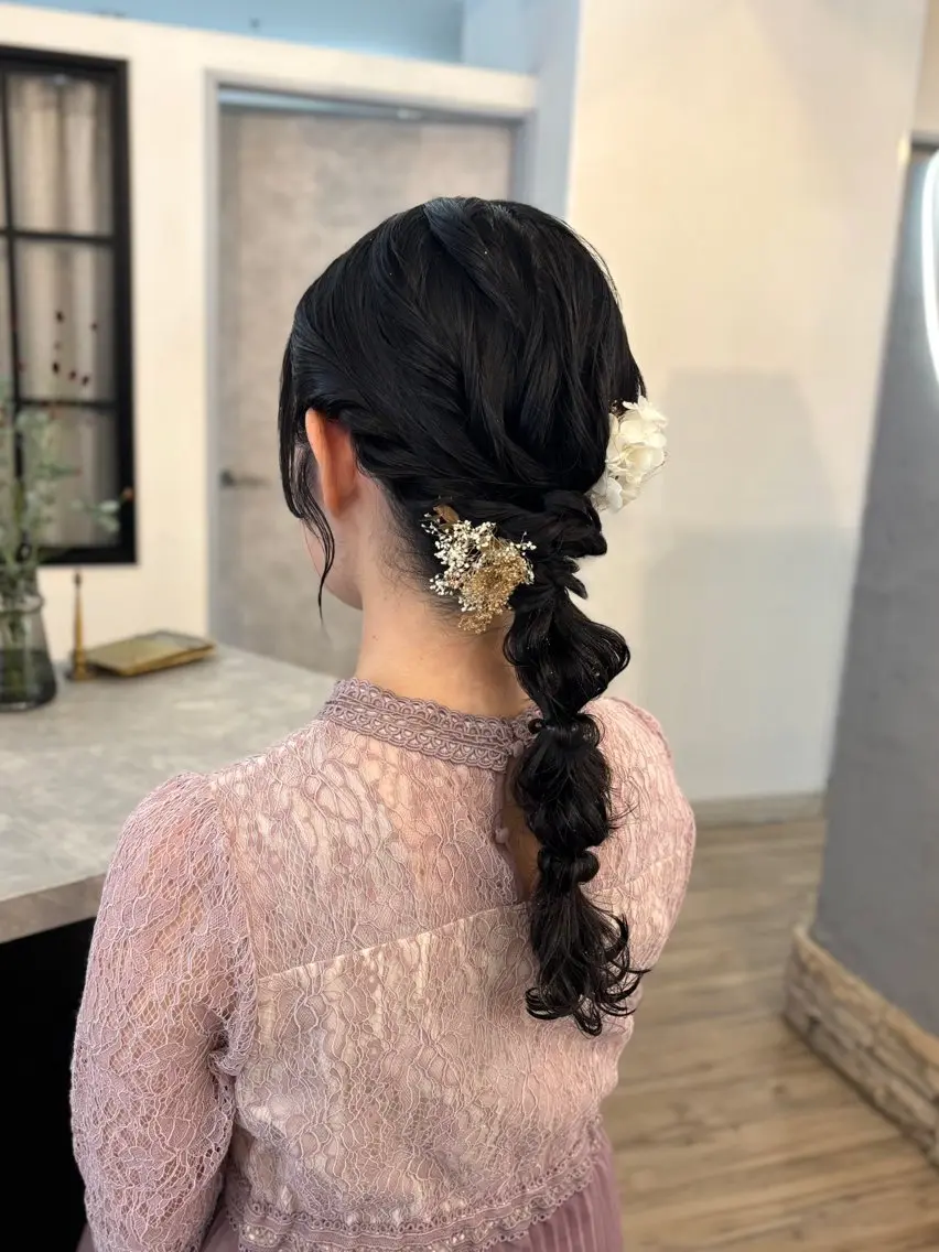 ロング ヘアアレンジ ヘアセット VISAGE ba.sk 金子詩帆のヘアスタイル