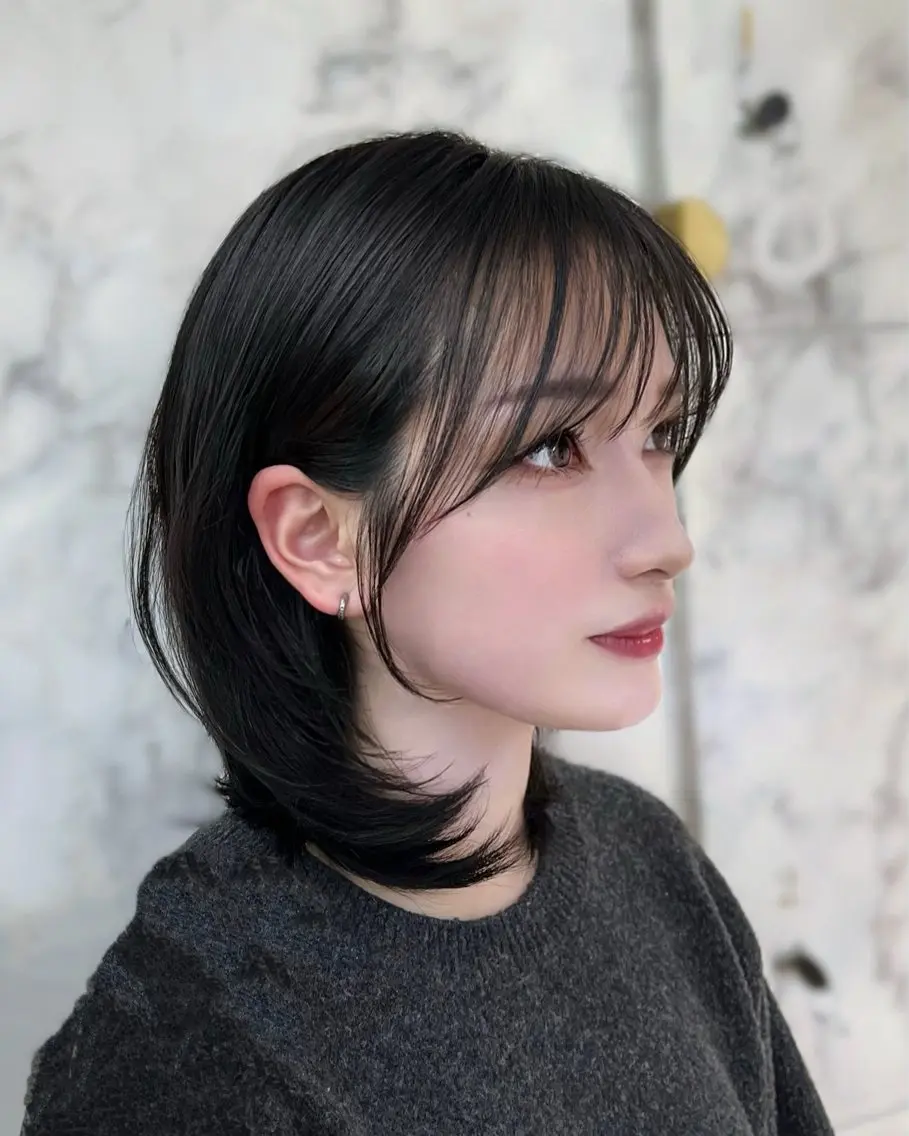 ミディアム カラー 顔周りカット カット ヘアカラー トリートメント 🏅韓国ヘア/新宿/ レイヤー/KSukeのヘアスタイル