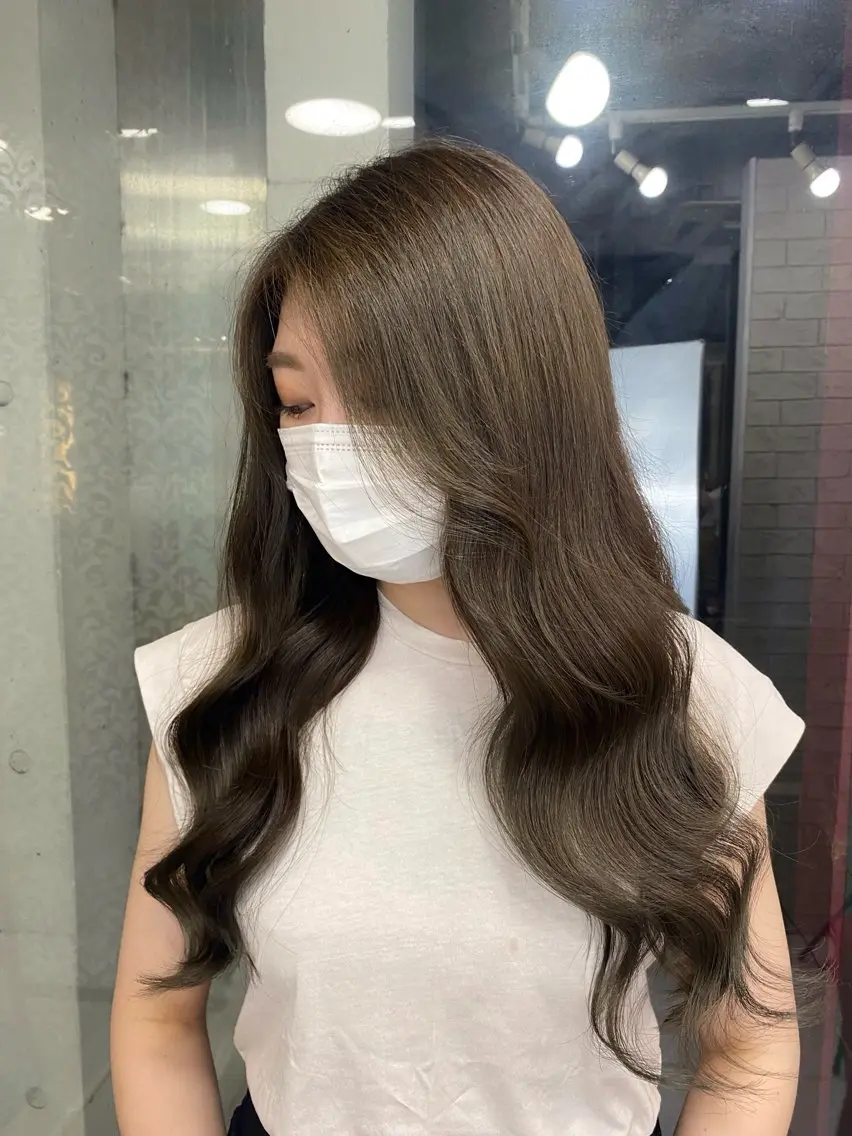 透明感upブリーチなしダブルカラー【髪質改善inケアカラー】♡🤎♡の写真