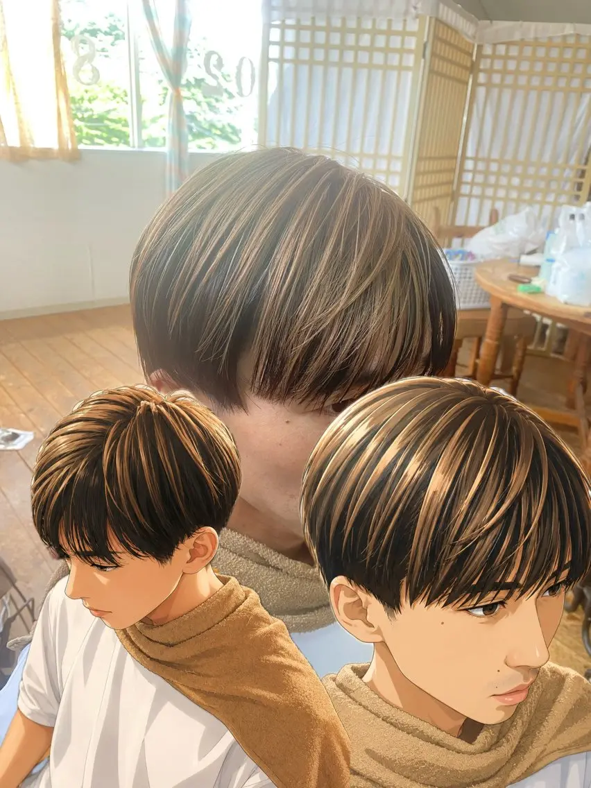 カラー メンズ タカハシ ユウヤのヘアスタイル