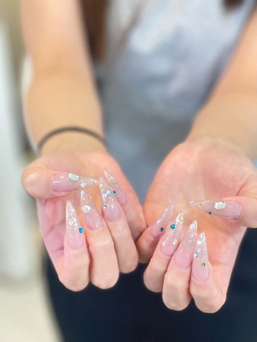 ロング 韓国風ヘア ロング ハンドネイル ハンドケア CHIBI NAIL SALON 船橋のネイルデザイン