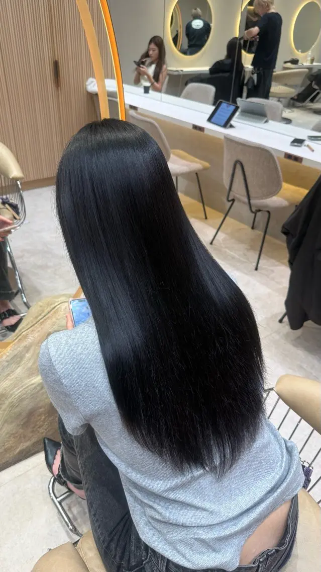 ロング カラー ヘアカラー 縮毛矯正 トリートメント 透明感カラー/縮毛 矯正/ Kurumiのヘアスタイル