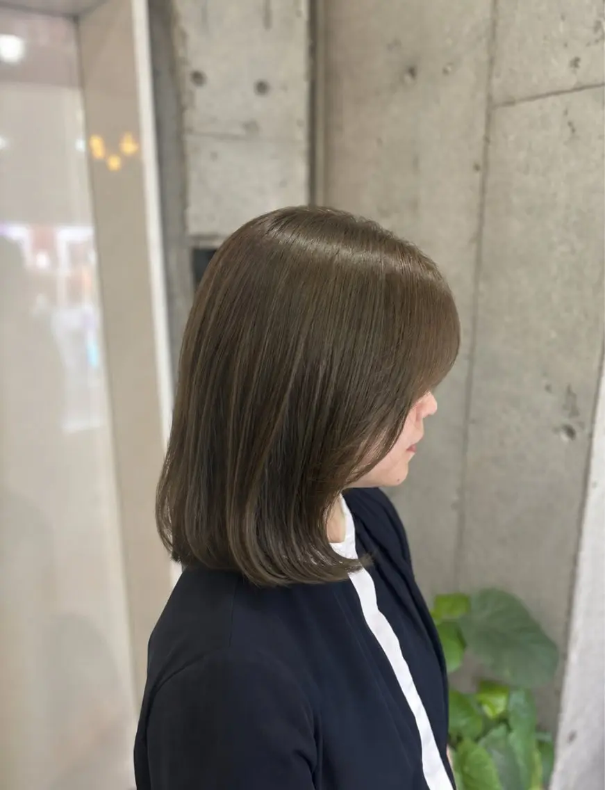 カラー ベージュカラー オリーブベージュ ヘアカラー ふうか 天六/天満/中崎町のヘアスタイル