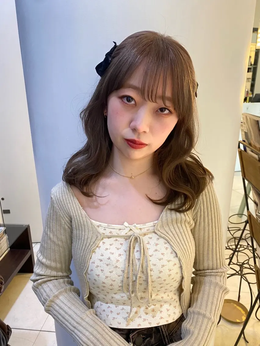 ミディアム カラー ブラウンカラー カット ヘアカラー トリートメント mai / linoah˚✧のヘアスタイル