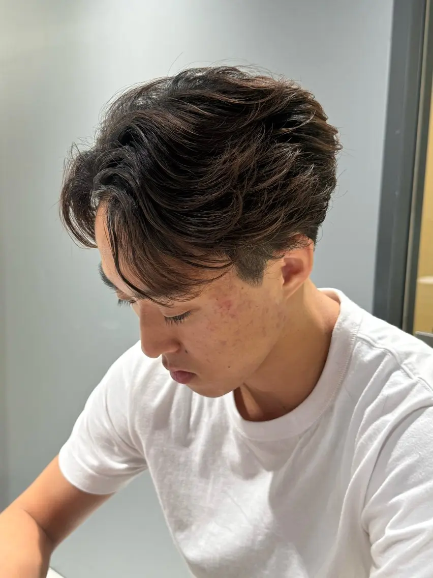 【 カット+フェザーパーマ🕊️ 】ニュアンスパーマよりも強い毛流れがほしい方におすすめ🙆🏻♂️の写真