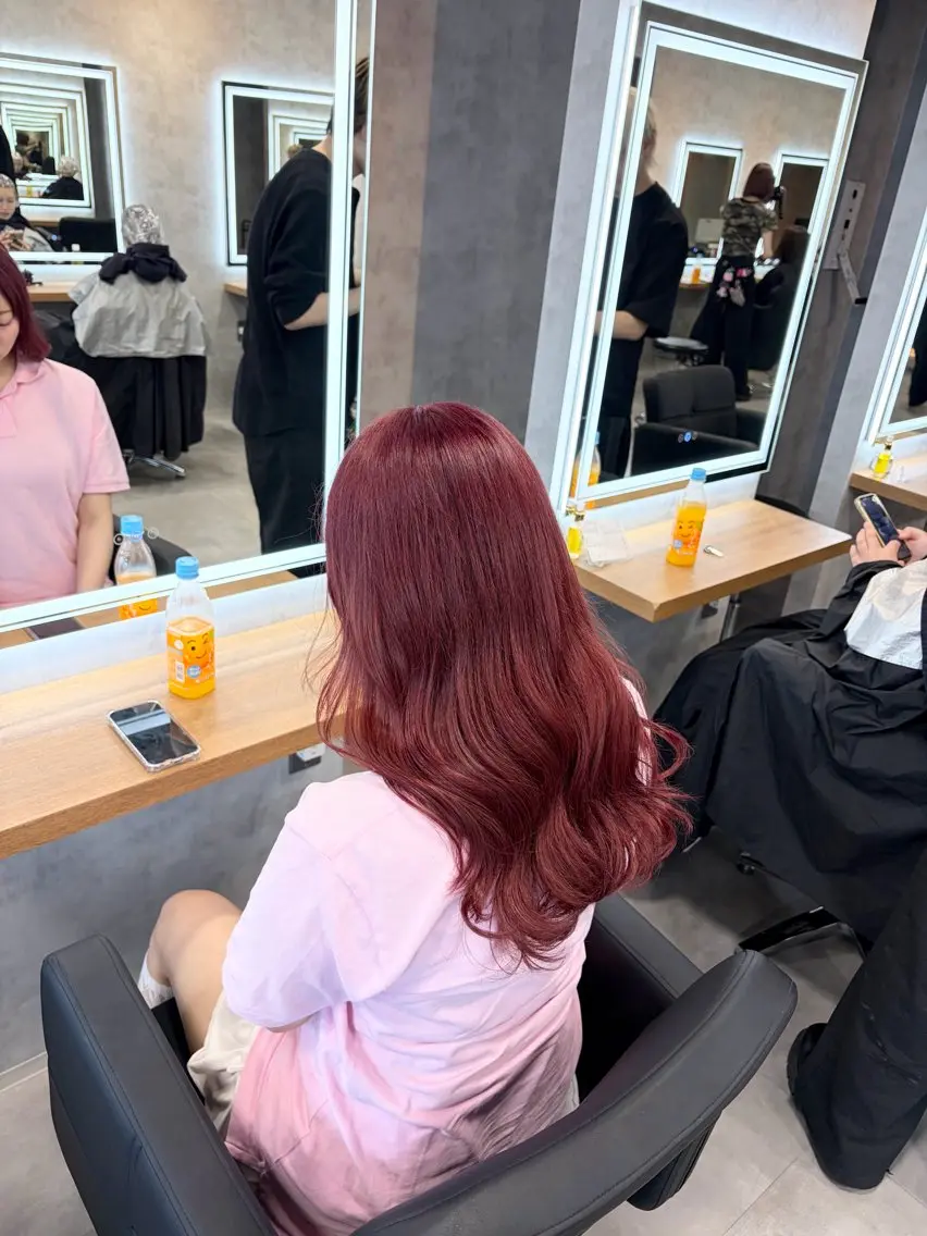ロング ヘアカラー ヘアセット 透明感/韓国風 RENA🤎のヘアスタイル