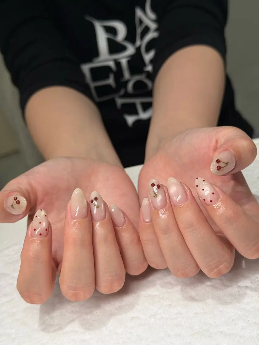 ネイル アートネイル オーロラネイル ブルー チークネイル フットネイル ハンドネイル NAILS168 新大久保店のネイルデザイン