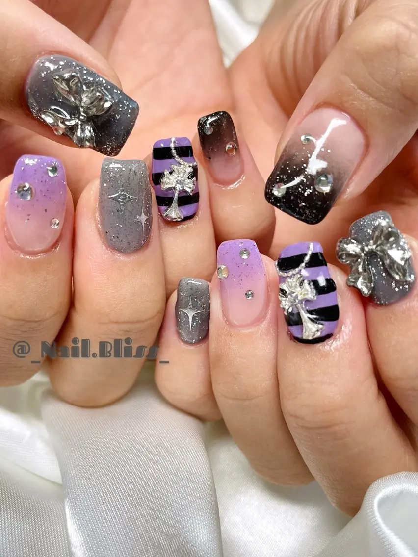 ネイル キラキラネイル 持ち込み ハンドネイル NAIL BLISSのネイルデザイン