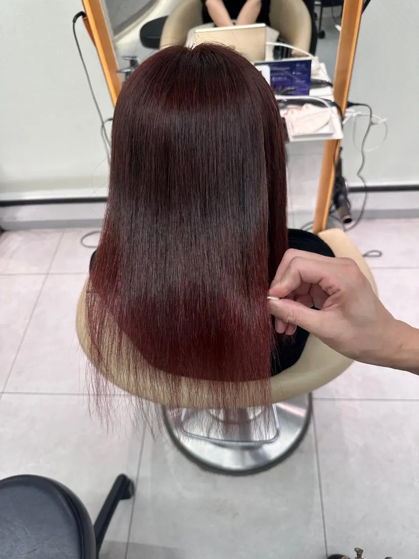 セミロング カラー カット 縮毛矯正 トリートメント 《髪質改善✖️オリー ブ🧸》小嶋拓也のヘアスタイル