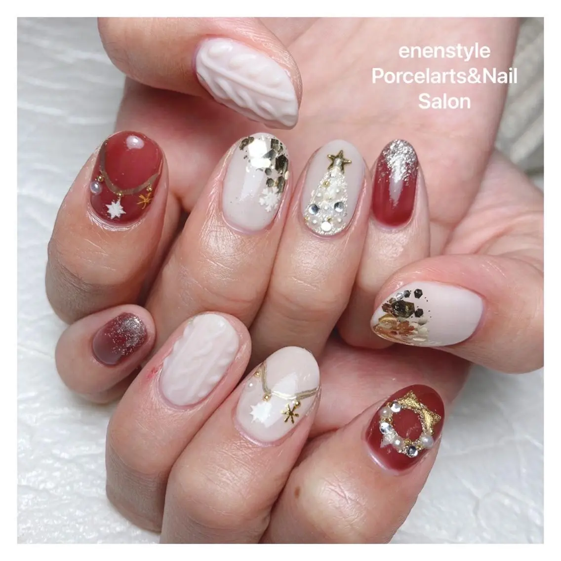 ミディアム ネイル アイブロウ 🐾enen style 🐾のネイルデザイン
