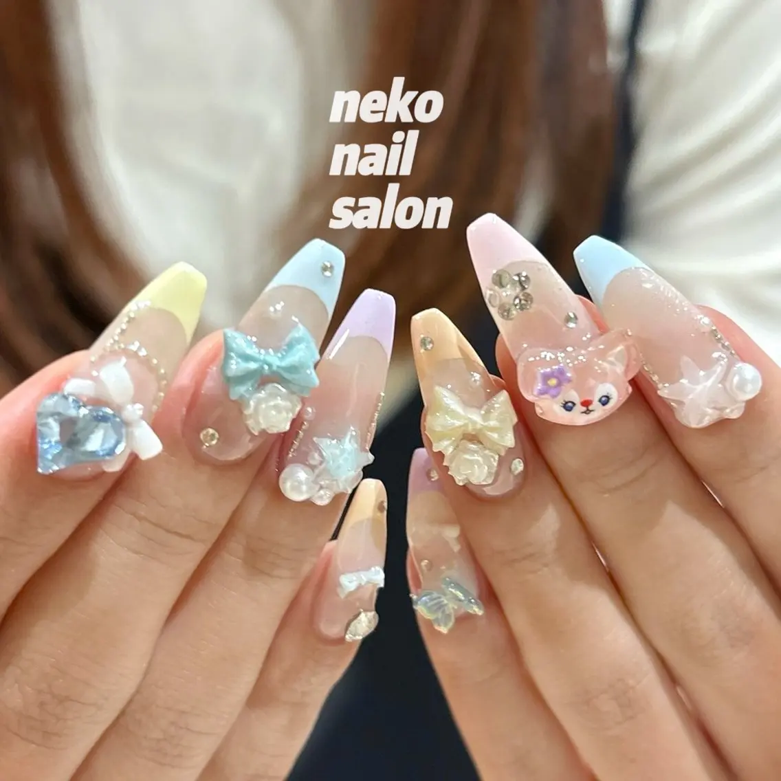 ネイル フレンチネイル ハンドネイル neko nailのネイルデザイン