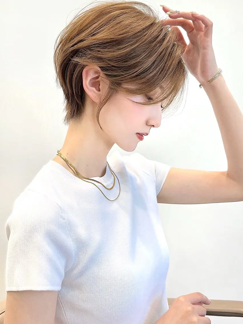 ショート カラー パーマ ショートボブ ボブ 似合わせカット ショートヘア 小顔カット カット ヘアカラー トリートメント ショート、ボブの神✨ 峯朋也✂︎✨のヘアスタイル