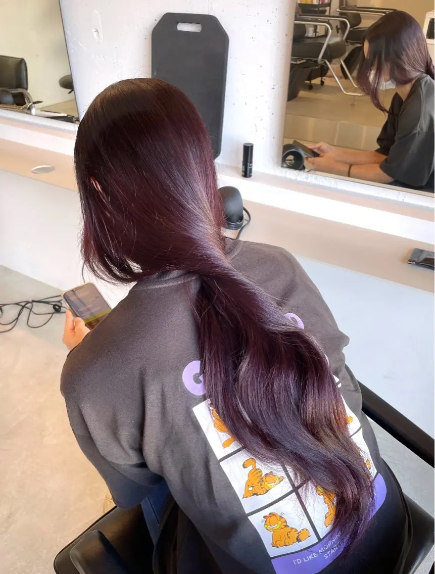 ロング カラー ヘアカラー トリートメント tim hinaのヘアスタイル