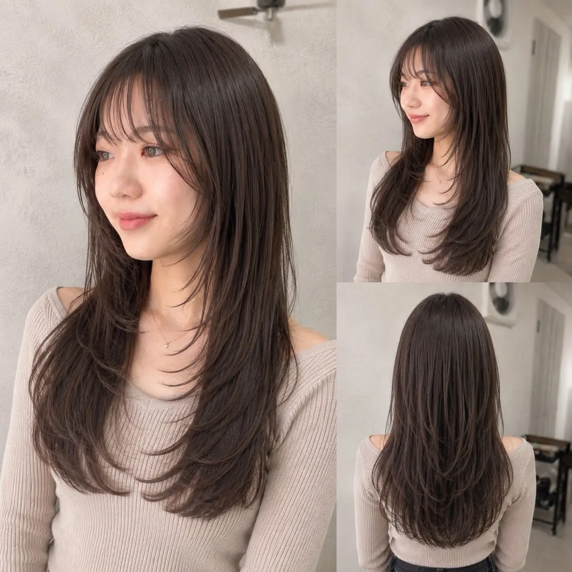 ロング 天王町×韓国レイヤー 髪質改善 佐藤友茉のヘアスタイル
