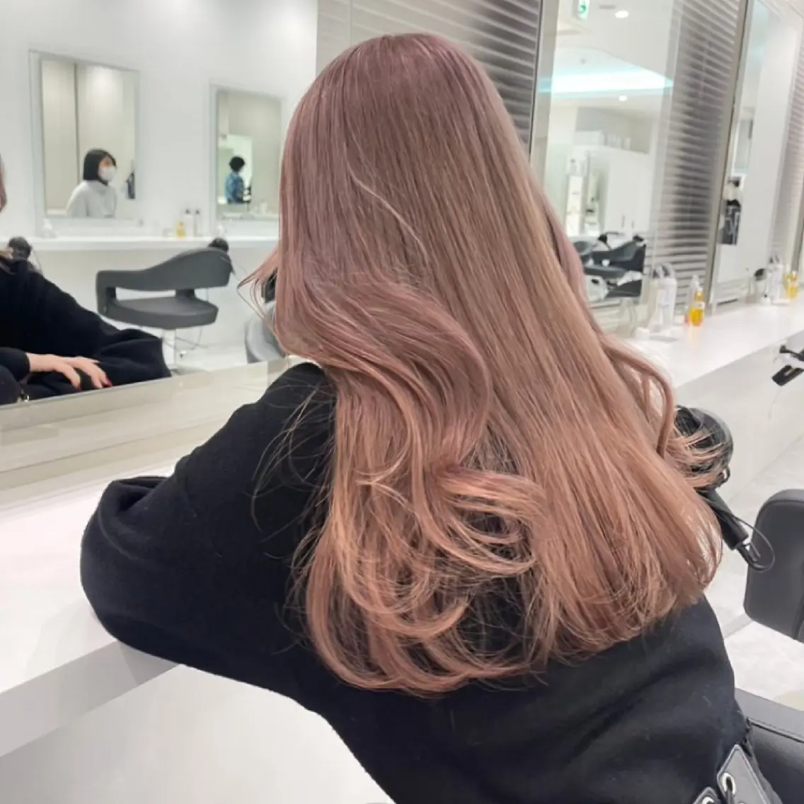ロング カラー ヘアアレンジ ブラウンカラー 透明感カラー オレンジ ピンクカラー ロング 銀座/ショート/ メンズ/HINOKIのヘアスタイル