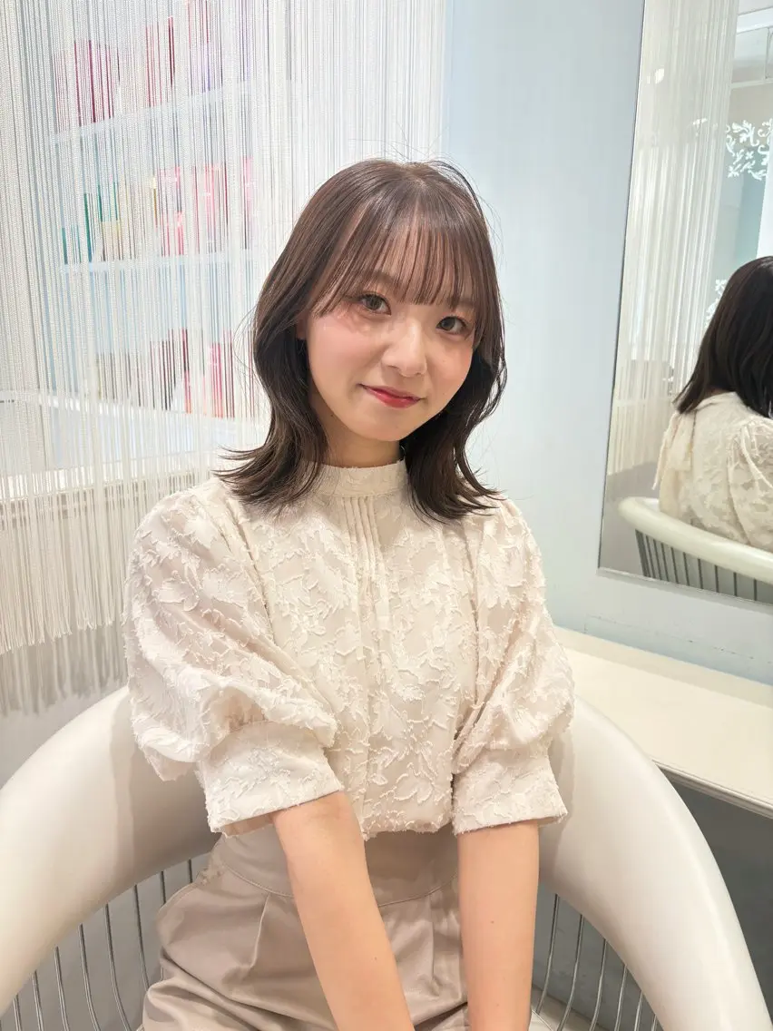 ミディアム カラー カット ヘアカラー トリートメント Parve Mix￤ 石原 響子🧸のヘアスタイル