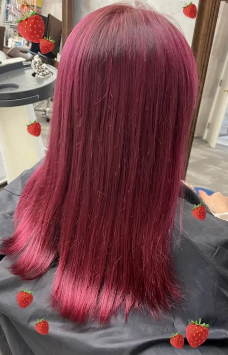 セミロング カラー ヘアカラー r i n k aのヘアスタイル