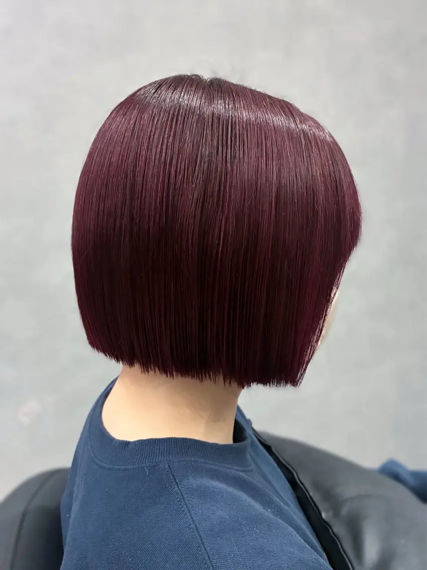 ショート カラー ピンクカラー ボブ TheEct🫧ca now SUZUNOのヘアスタイル