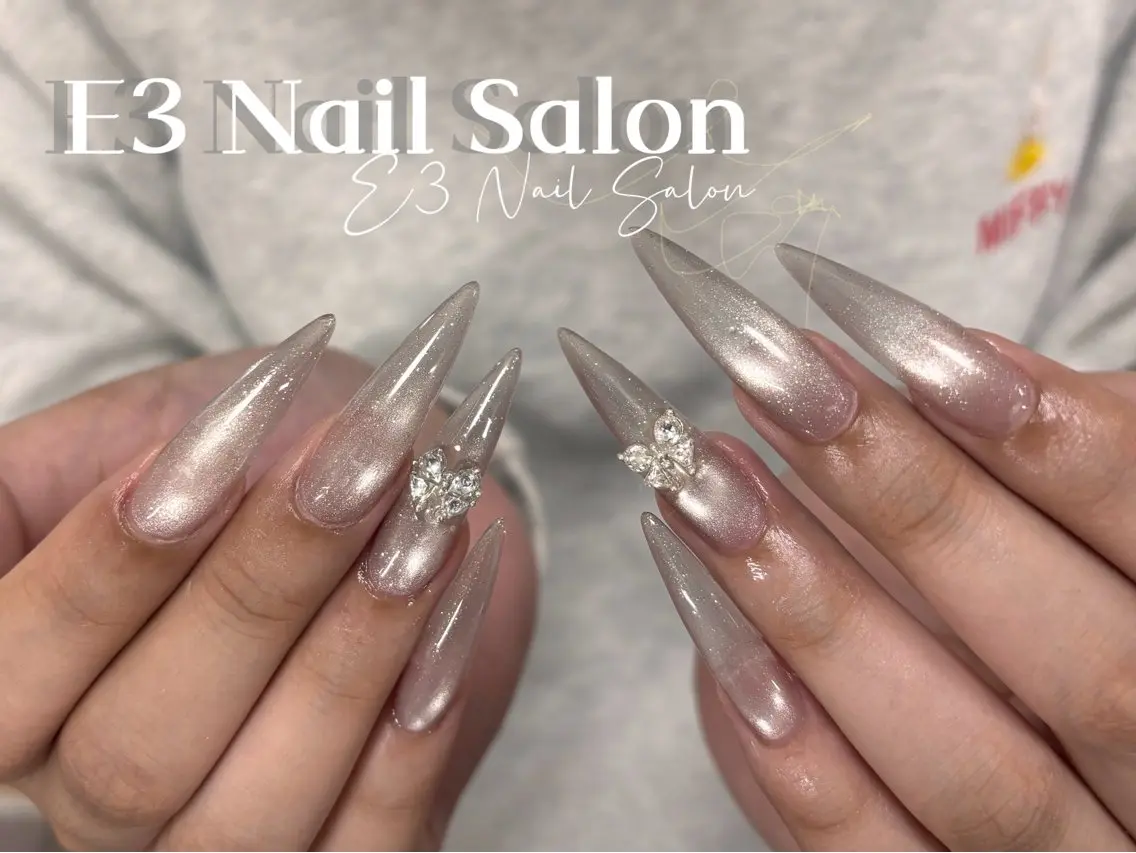 ネイル アニマル柄 オーロラネイル べっ甲ネイル ボルドー ブラウン ハンドネイル E3 Nail Salonのネイルデザイン
