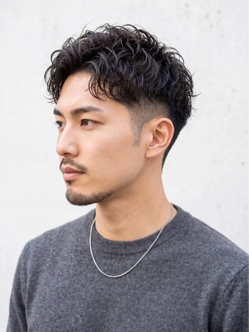 ショート カラー パーマ メンズ 似合わせスタイル 表参道🌿ちえのヘアスタイル