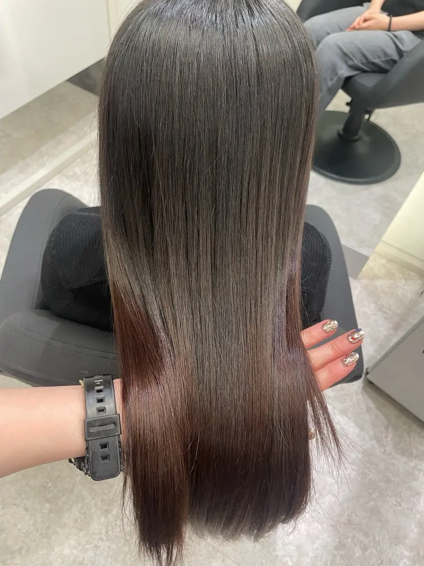 ロング 縮毛矯正 TheEct Q'n ໒꒱· ﾟななこのヘアスタイル
