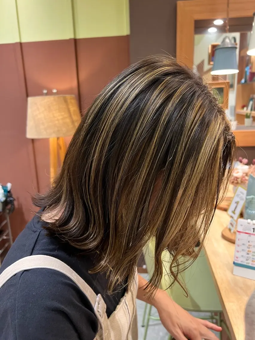 ミディアム カラー ブリーチ ケアブリーチ ケアカラー 🌻井上 マリー🌻のヘアスタイル