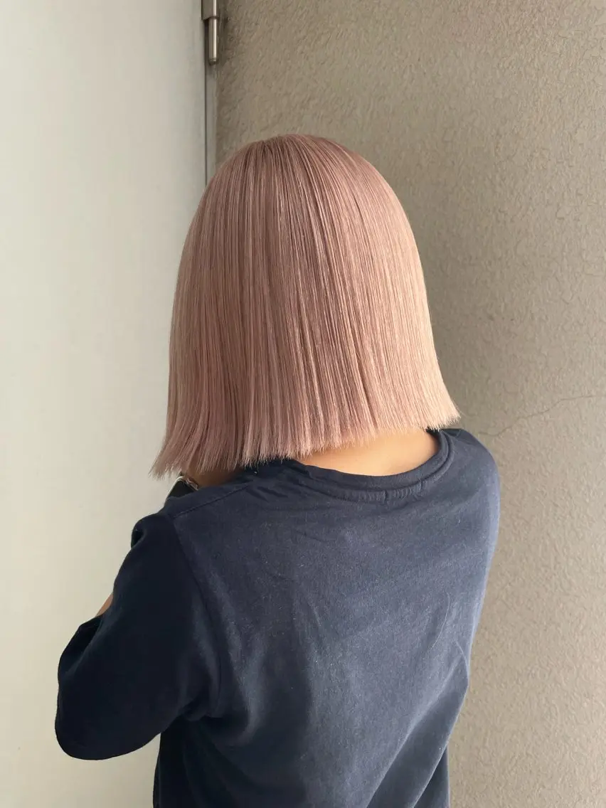 🌷根元リタッチブリーチ+カラー+毛先整えカット🌷 ※補足事項お読みの上ご予約お願いいたしますの写真
