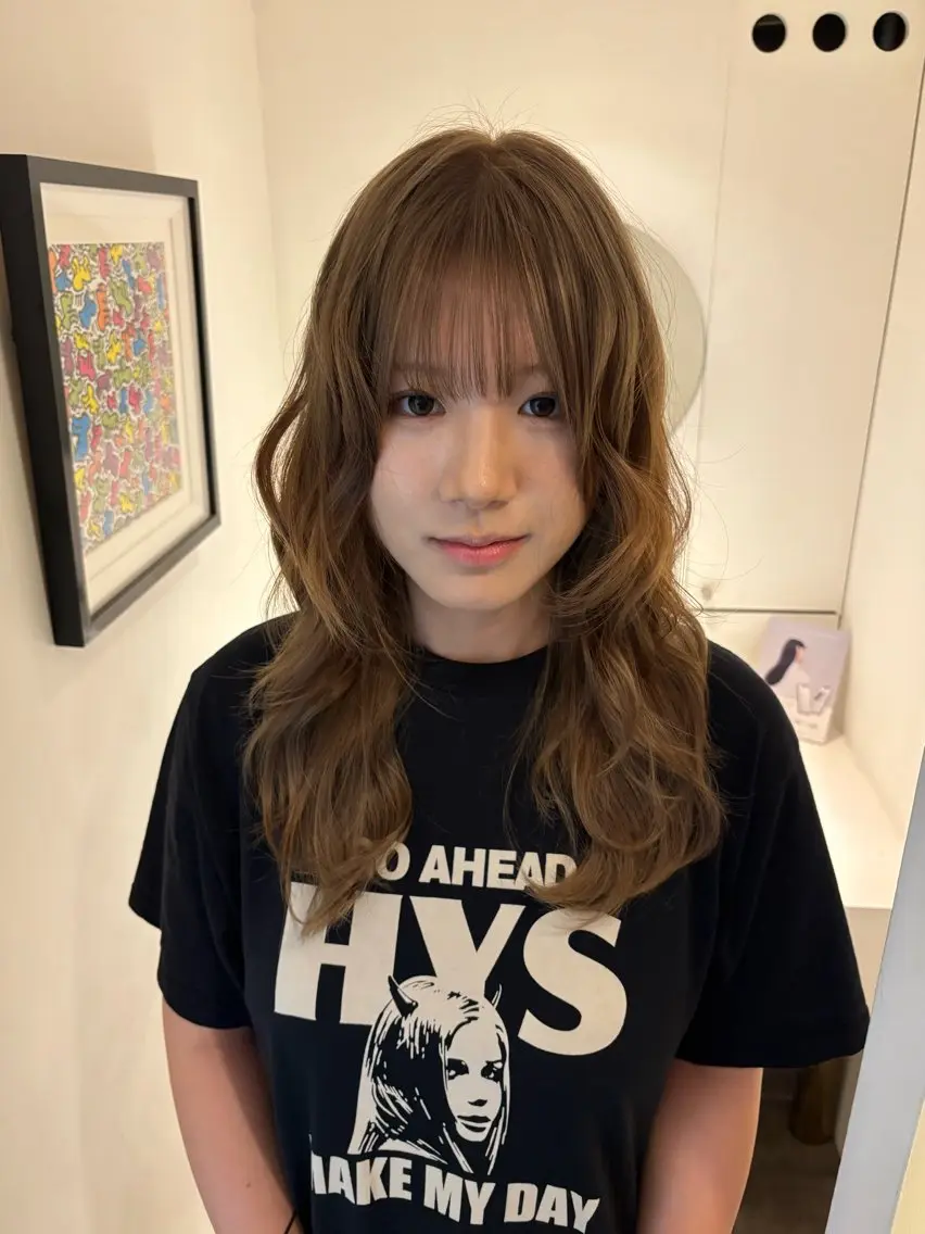 セミロング ヘアカラー トリートメント 🍄Kurumi🍄 visionのヘアスタイル