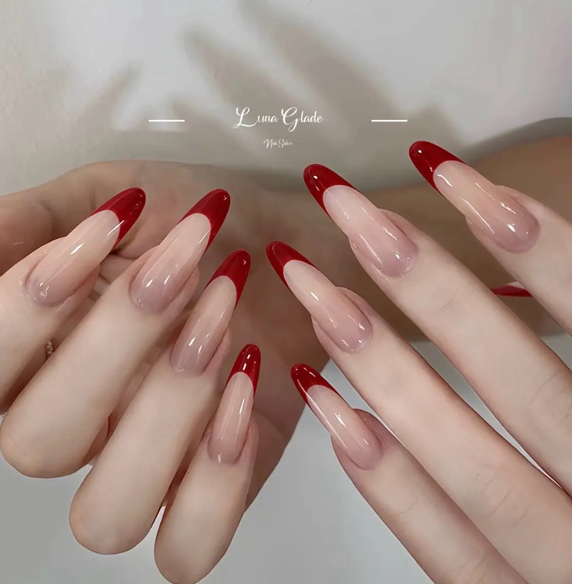 🎀チップ長さ出しフレンチ/カラーグラデーション/ミラー/オーロラ+2個パーツの写真