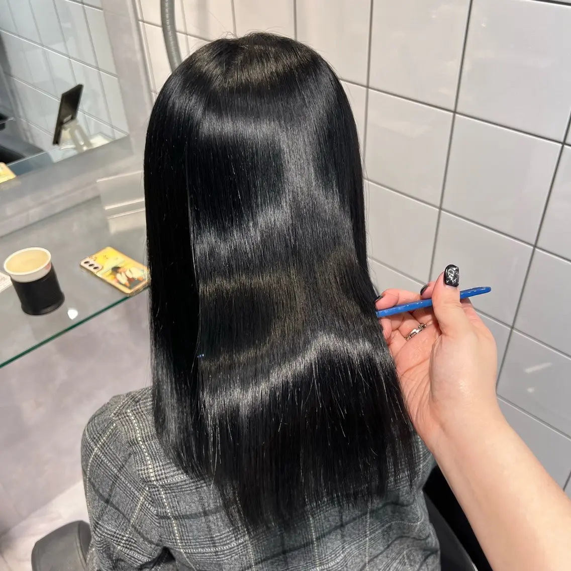 ロング カット 縮毛矯正 艶カラー美髪縮毛矯正 /髪質改善✨️ユウキのヘアスタイル