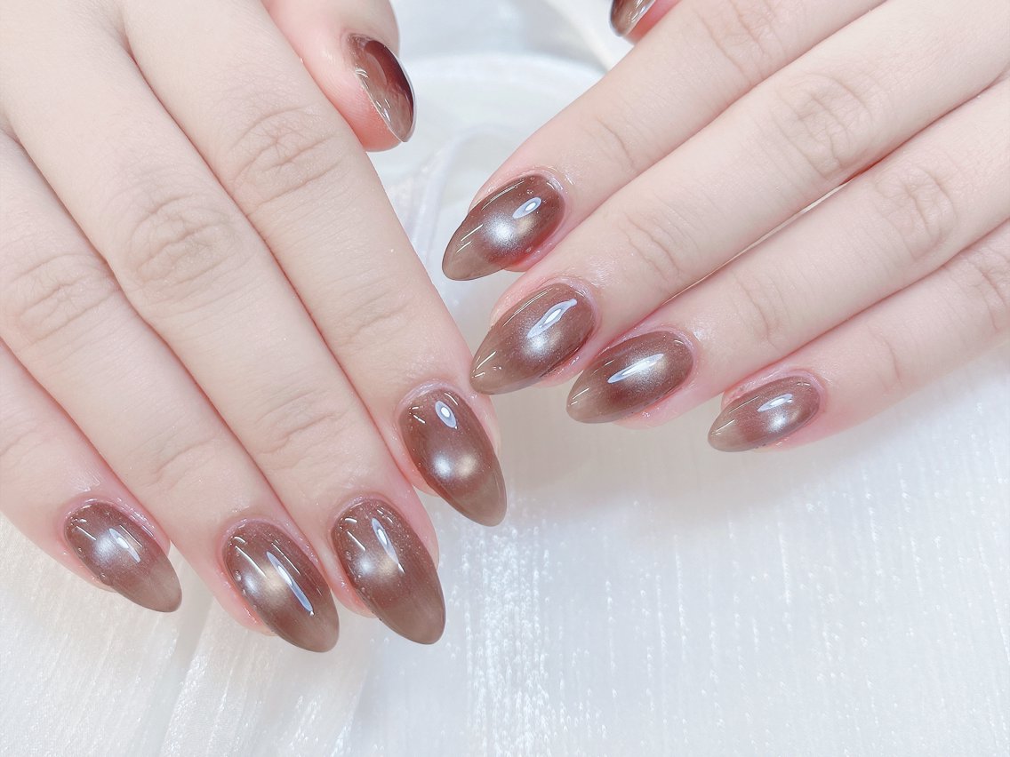 ネイル チークネイル 成人式 フレンチネイル グラデーション 氷ネイル・うるうるネイル ハンドネイル DUO MI nail salonのネイルデザイン