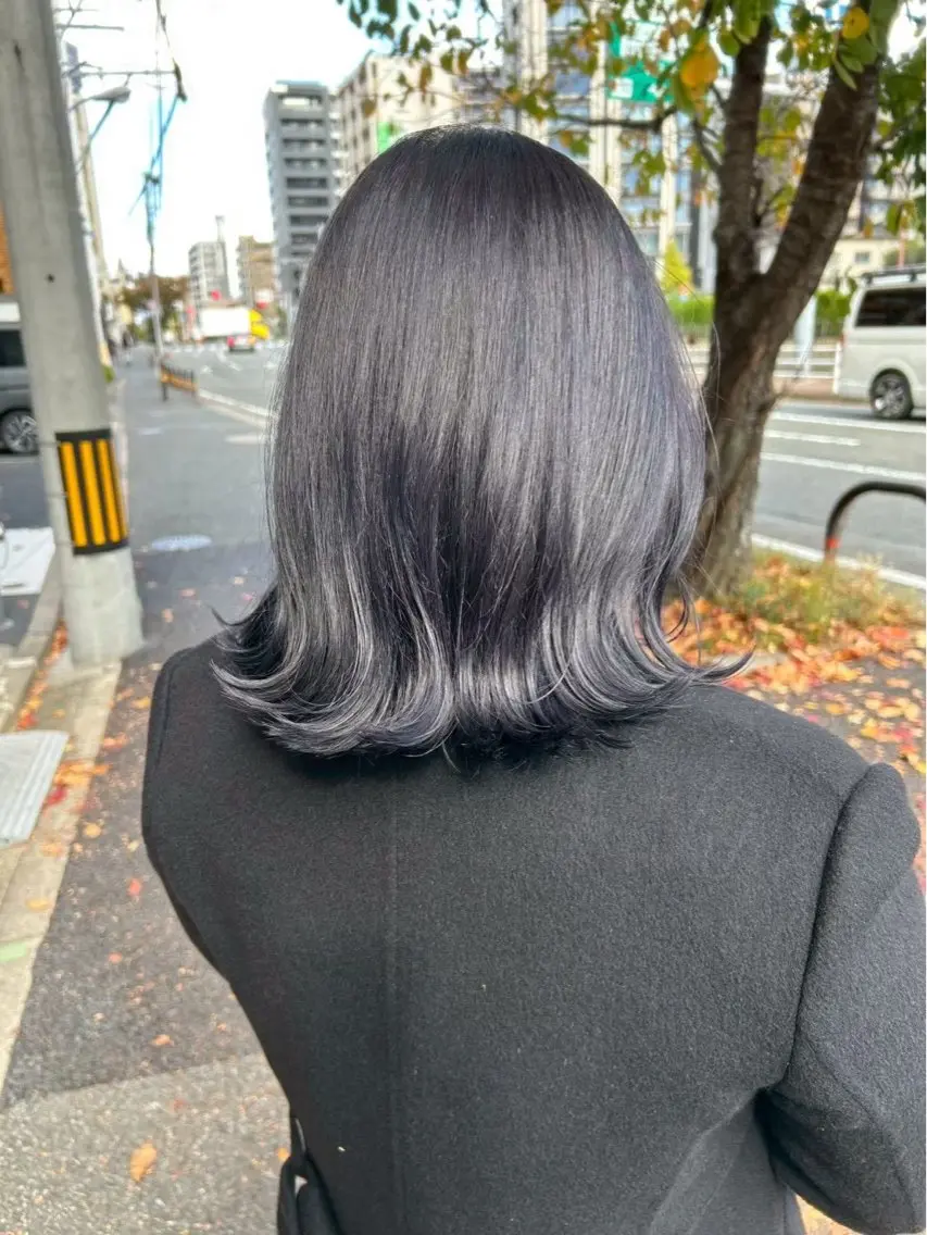 ミディアム ヘアカラー トリートメント qpulaあいみ 透明感カラーのヘアスタイル