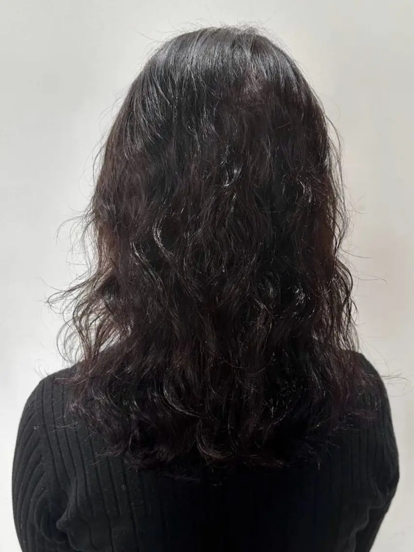 セミロング パーマ セミロングパーマ デジタルパーマ カット パーマ いまじゅく あおいのヘアスタイル