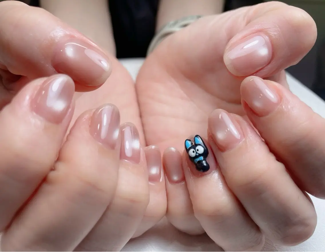 ネイル アートネイル 長さ出し フレンチネイル ジェルネイル ガーリー 中野駅から2分 MEO NAILのネイルデザイン