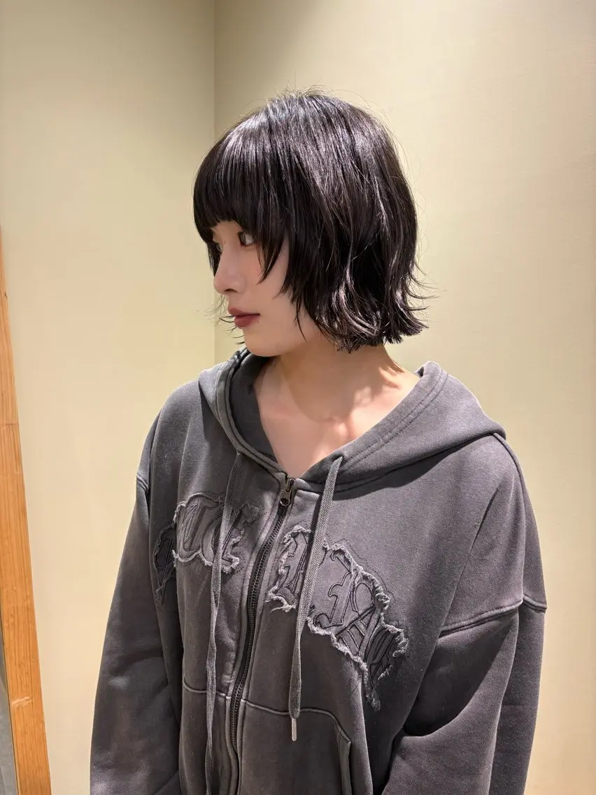ミディアム 顔周りカット カット 森住 優香のヘアスタイル
