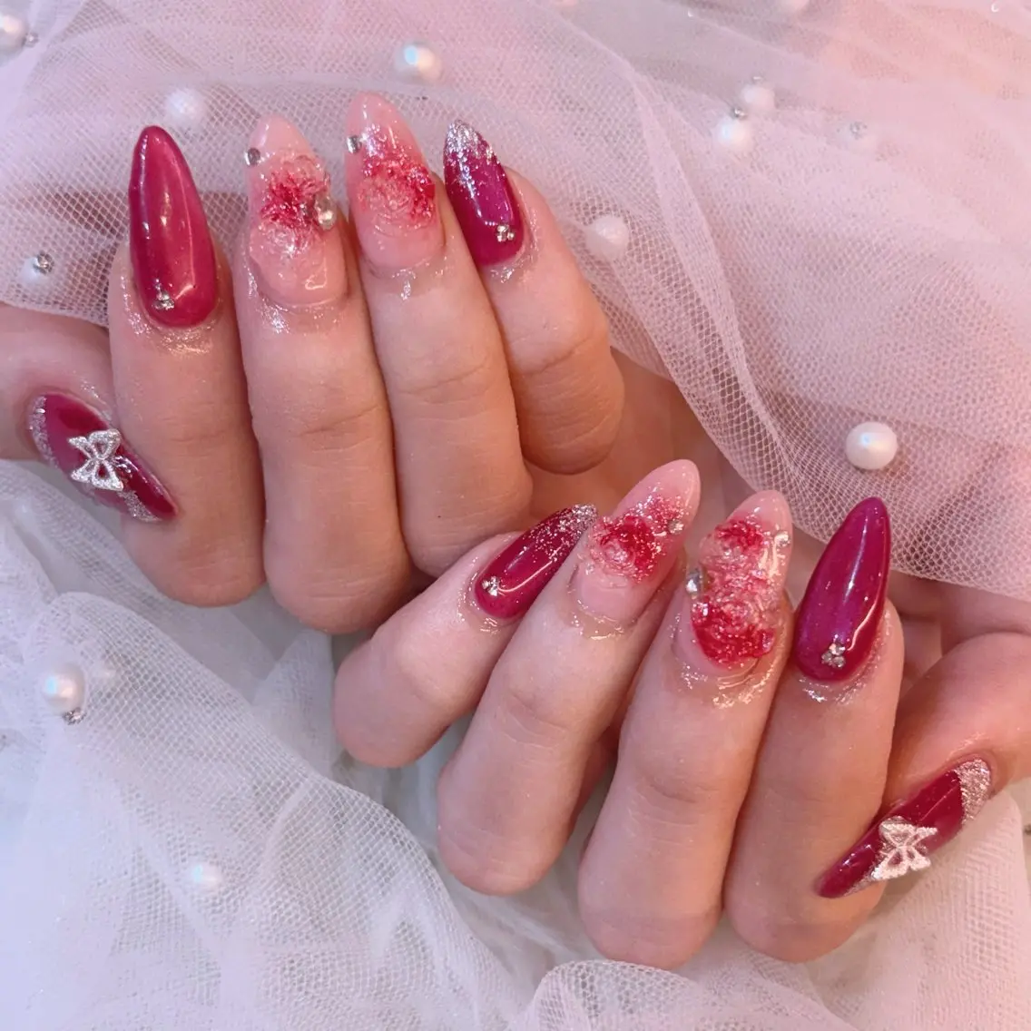 ネイル アートネイル ジェルネイル ストーンネイル ハンドネイル KIREIE Soraのネイルデザイン